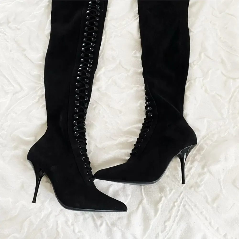 Jeffrey Campbell Burned Lace Up Boot Size 5.5 New